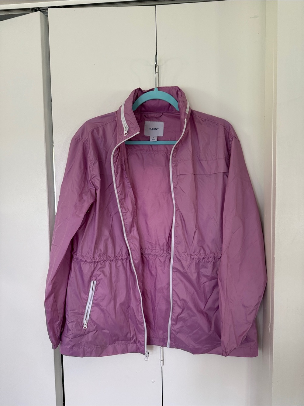 Old Navy Women's Dusty Rose Windbreaker Jacket